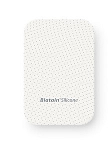 Biatain Silicone, Skumbandage m. silkone, uden border, steril, 5 cm x 7,5 cm