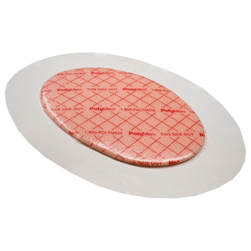 PolyMem Shapes, skumband. m/klæb, nr.8 oval,sårpude 10,1x14,6cm st, 16,5 cm x 20,9 cm