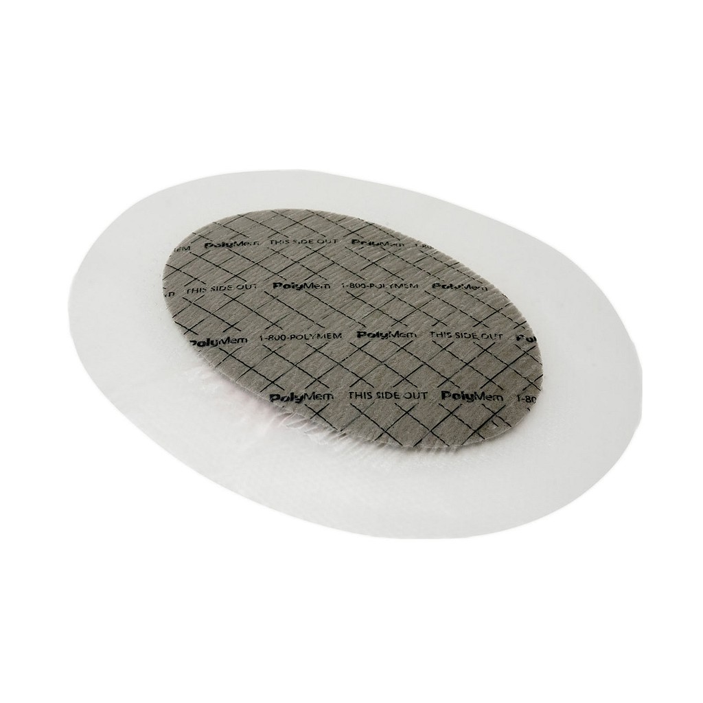 PolyMem Shapes Silver, skumband.m/klæb,nr.8 oval,sårpude 10,1x14,6cm, st., 16,5 cm x 20,9 cm