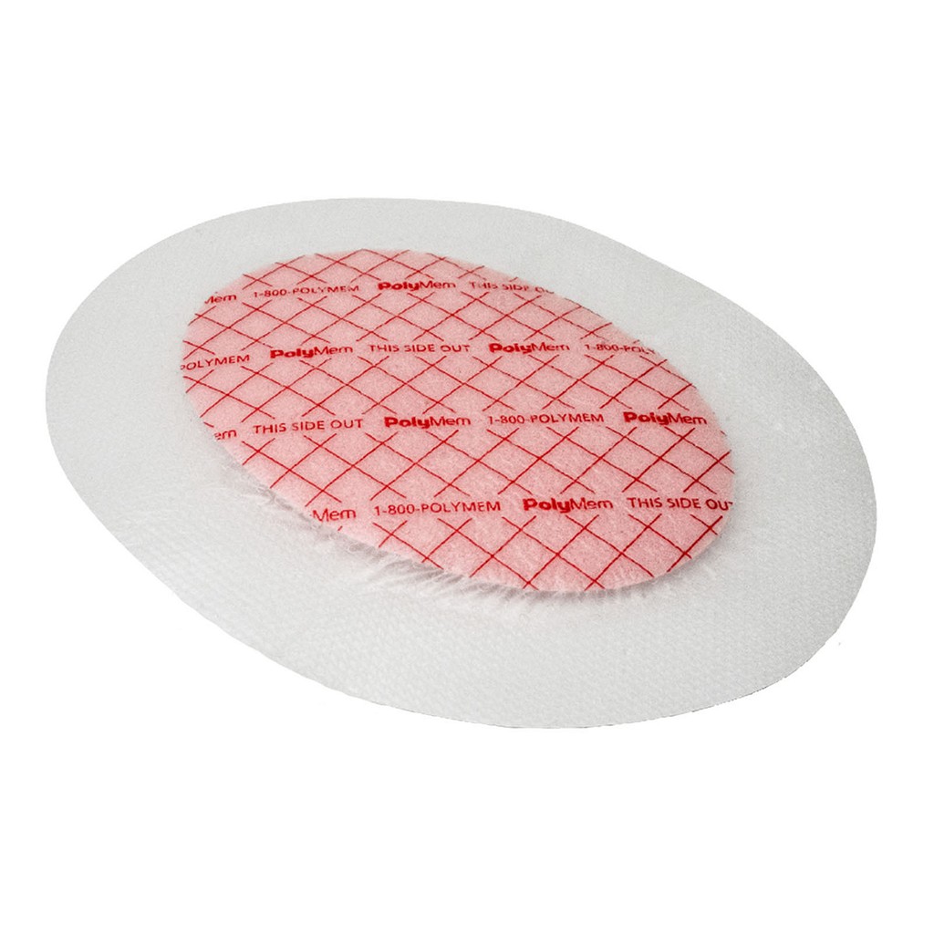 PolyMem, Silikone, oval, film med silikoneklæb, steril, 16,5 cm x 20,9 cm