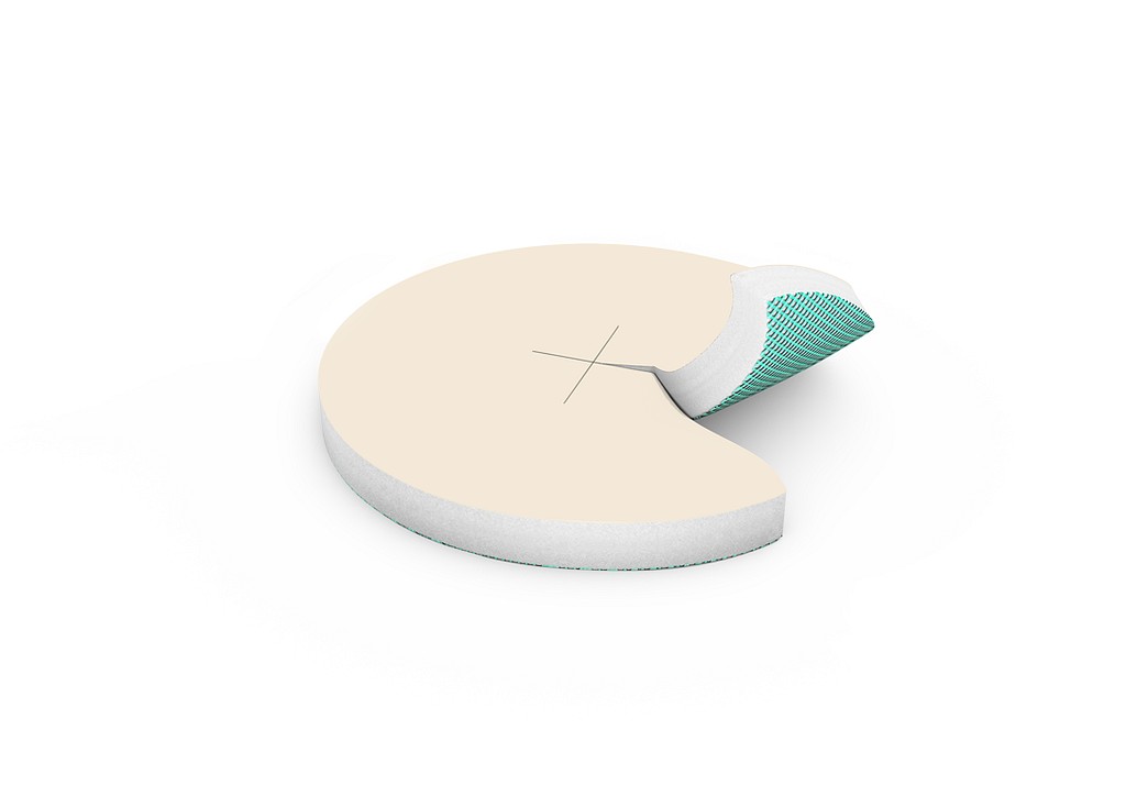 Sorbact Foam, skumbandage med Sorbact, rund m. slids, steril, Ø 4,5 mm