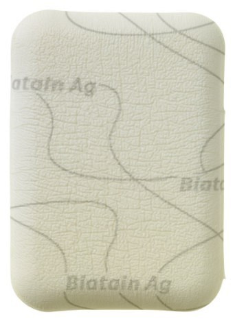 Biatain Ag, skumbandage med sølv, uden klæber, steril, 5 cm x 7 cm
