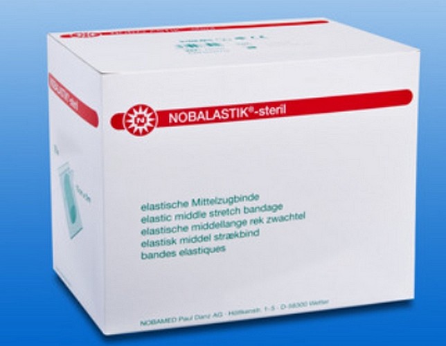 Nobalastik, medium elastisk bind, hvid, steril, 10 cm x 5 m