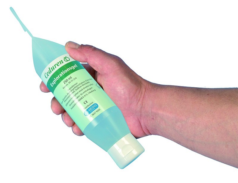 Ceduren, eksplorationsgel, tube med krog, 250 ml