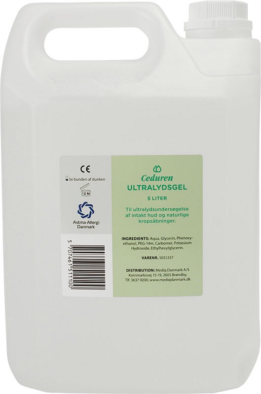Ceduren, ultralyds gel, Astma-Allergi mærket, 5 l
