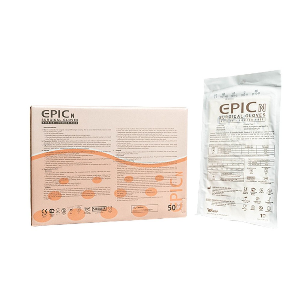 Epic, nitrile sterile handsker, str 7,5