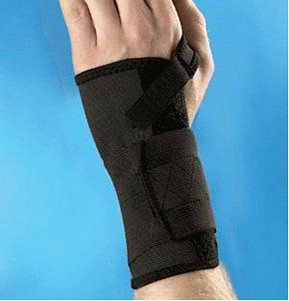 Aserve, håndledsbandage med skinne, venstre, sort, 20-28cm, large-x-large