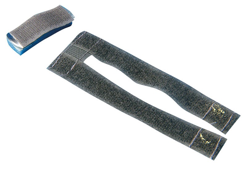 Fingerskinne, Karstam med polster og velcro, grå, small, 45 mm