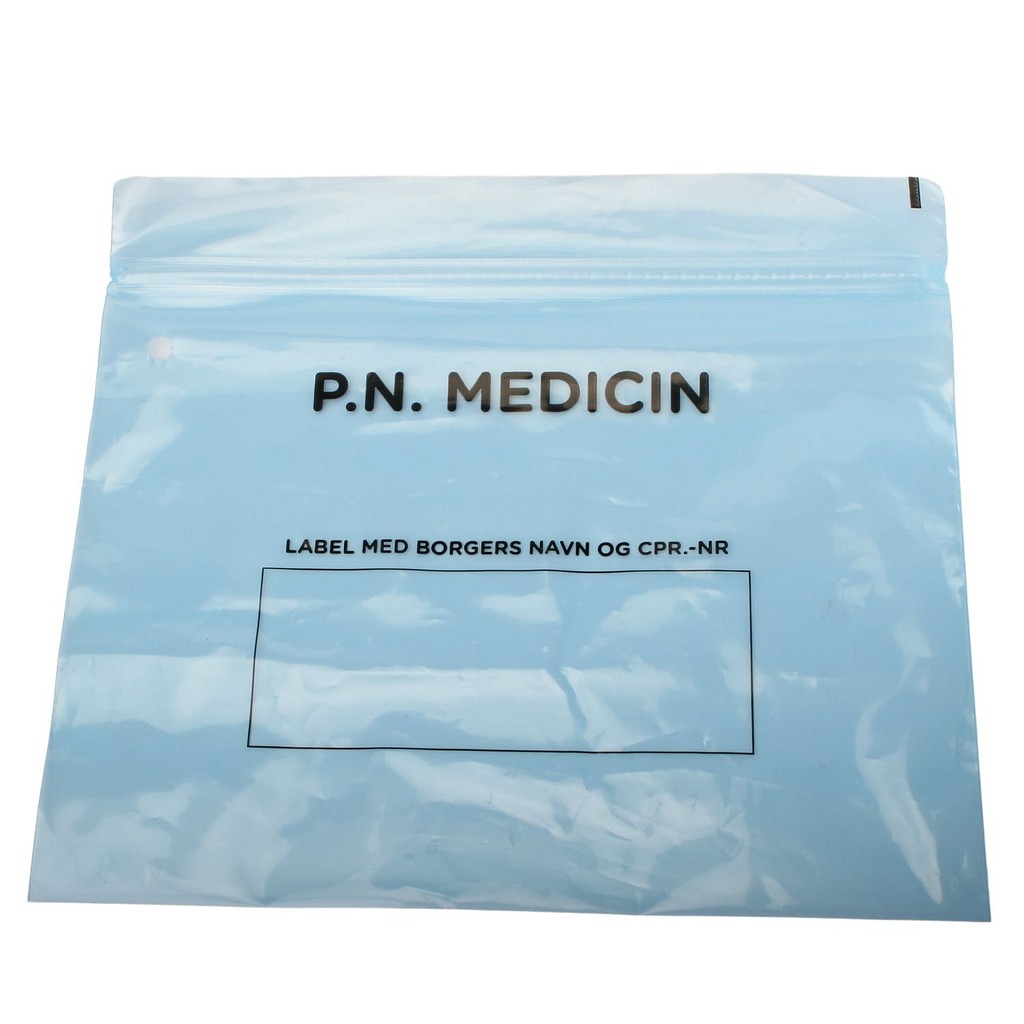 Mediq, blå lynlåspose til P.N. Medicin, 30 cm x 26 cm
