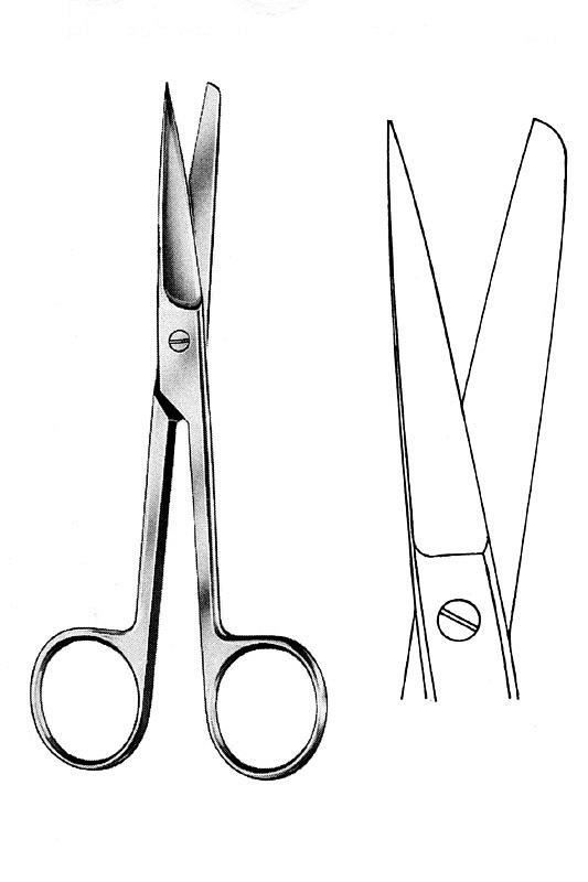 Nopa, saks, standard, lige, spids/stump, 14,5 cm