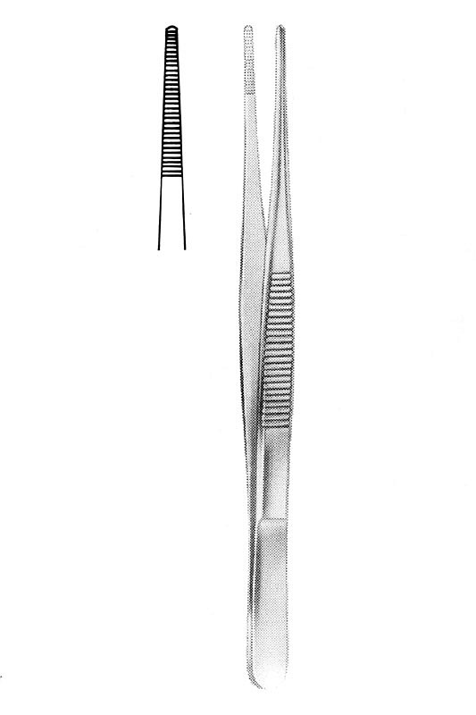 Nopa, pincet, anatomisk, fin, 14,5 cm