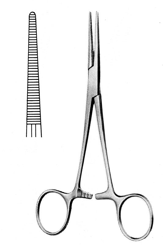 Nopa, arterieklemme, Crile, lige, 14 cm