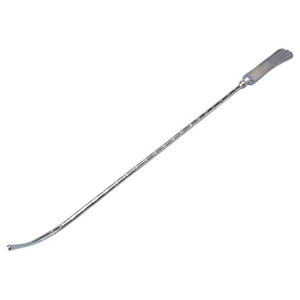Nopa, uterinsonde, Sims, grauderet, bøjelig, 32 cm
