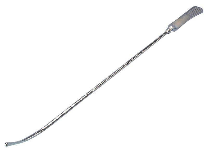 Nopa, UTERINSONDE, SIMS, GRAUDERET, BØJELIG, stål, 32 cm