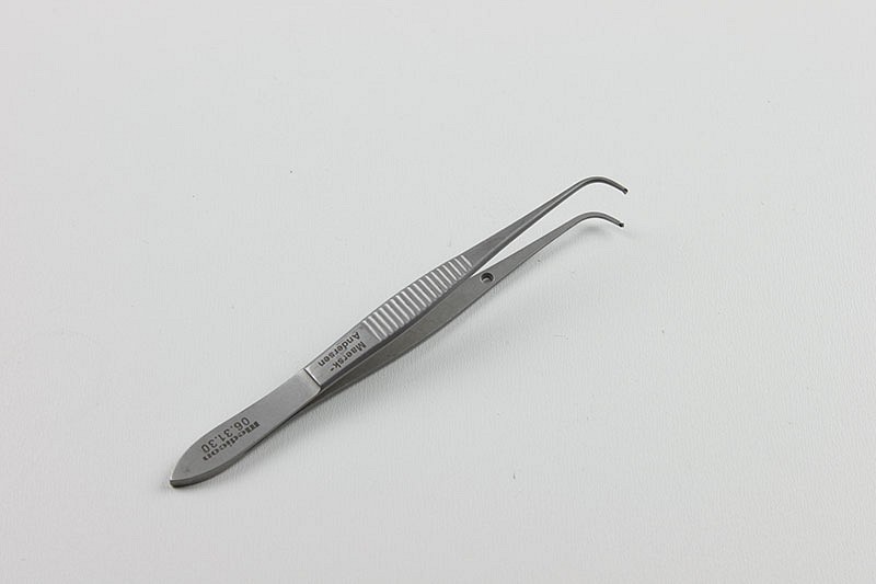 Medicon, pincet, Semken, kirurgisk, buet, fin, 1x2 tænder, 10 cm