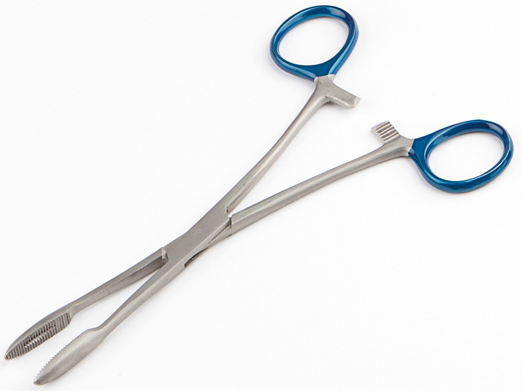 ClinaStar, tang, tampon, lige, metal, engangs, steril, 18 cm