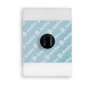 WhiteSensor, EKG elektrode med gel, 4mm adapter, engangs, 32 mm x 45 mm