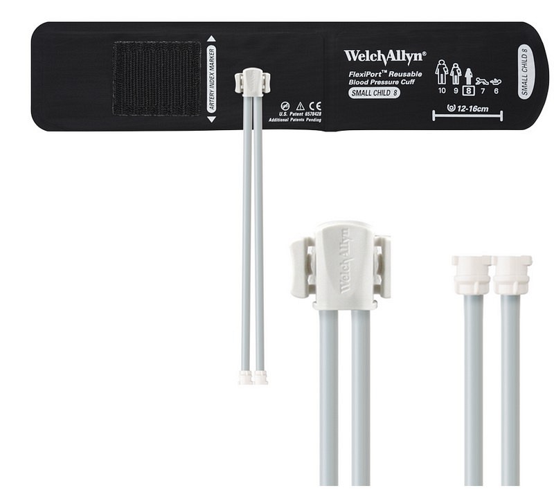 Welch Allyn FlexiPort, manchet barn lille, 2 slanger/ låsekonnektorer, 12-16 cm