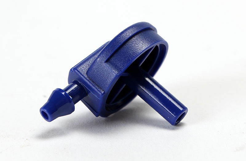 Omron, Air Plug konnektor, blå (vinklet)
