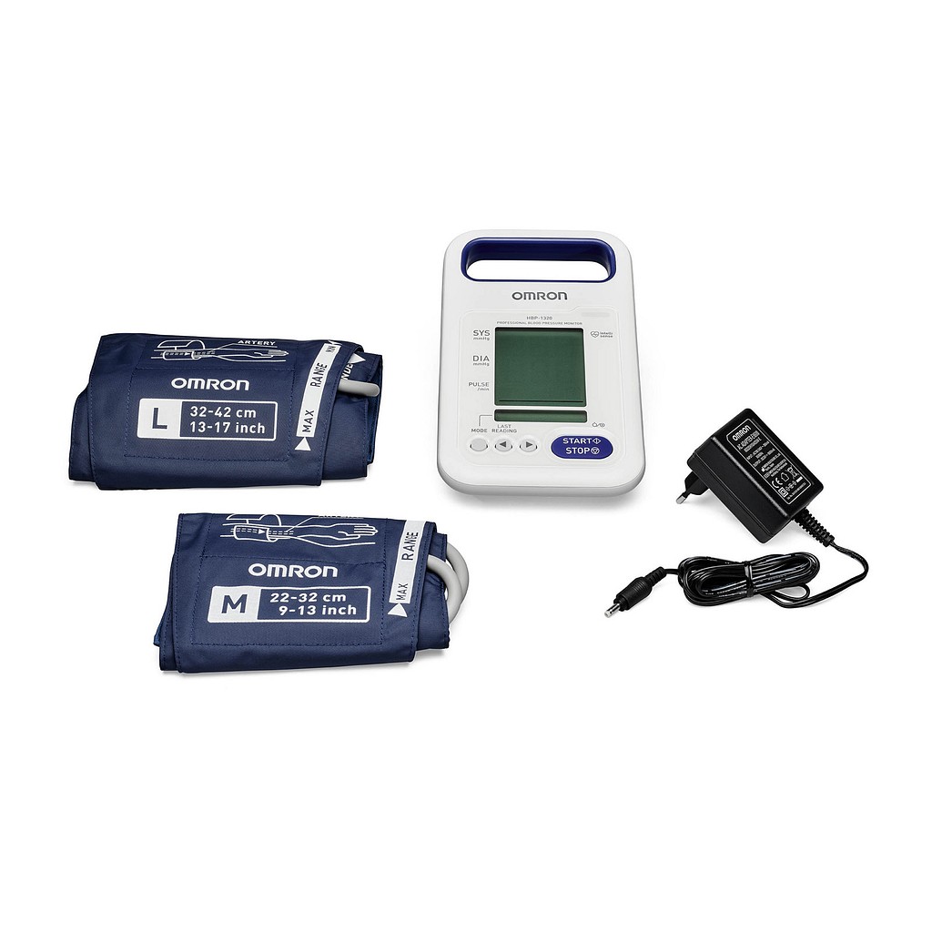 Omron, HBP-1320 blodtryksapparat inkl. M og L manchet