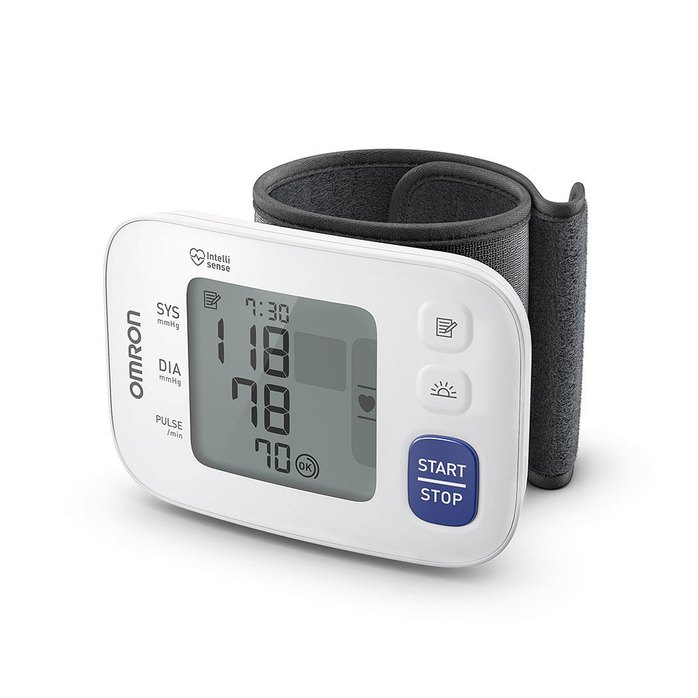 Omron digital blodtryksmåler, RS4 til håndled, inkl. Manchet, håndledsomkreds 13,5 - 21,5 cm