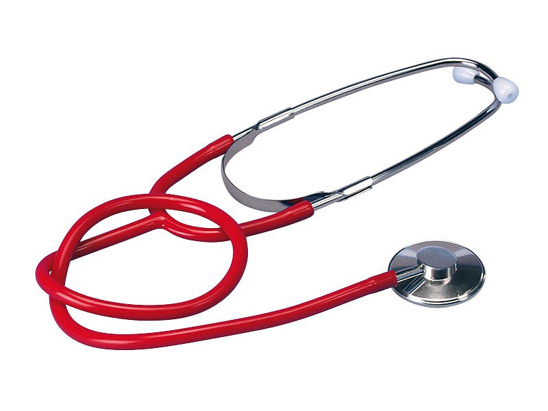Stetoskop nurse, flad, rød