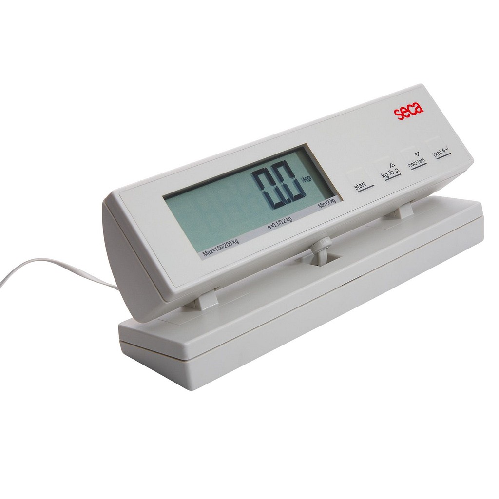 SECA, 869 fladvægt, digital, 0-250 kg separat display