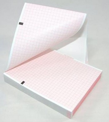 EKG papir, til Mortara EKG apparat model ELI 150, 110 mm x 140 mm