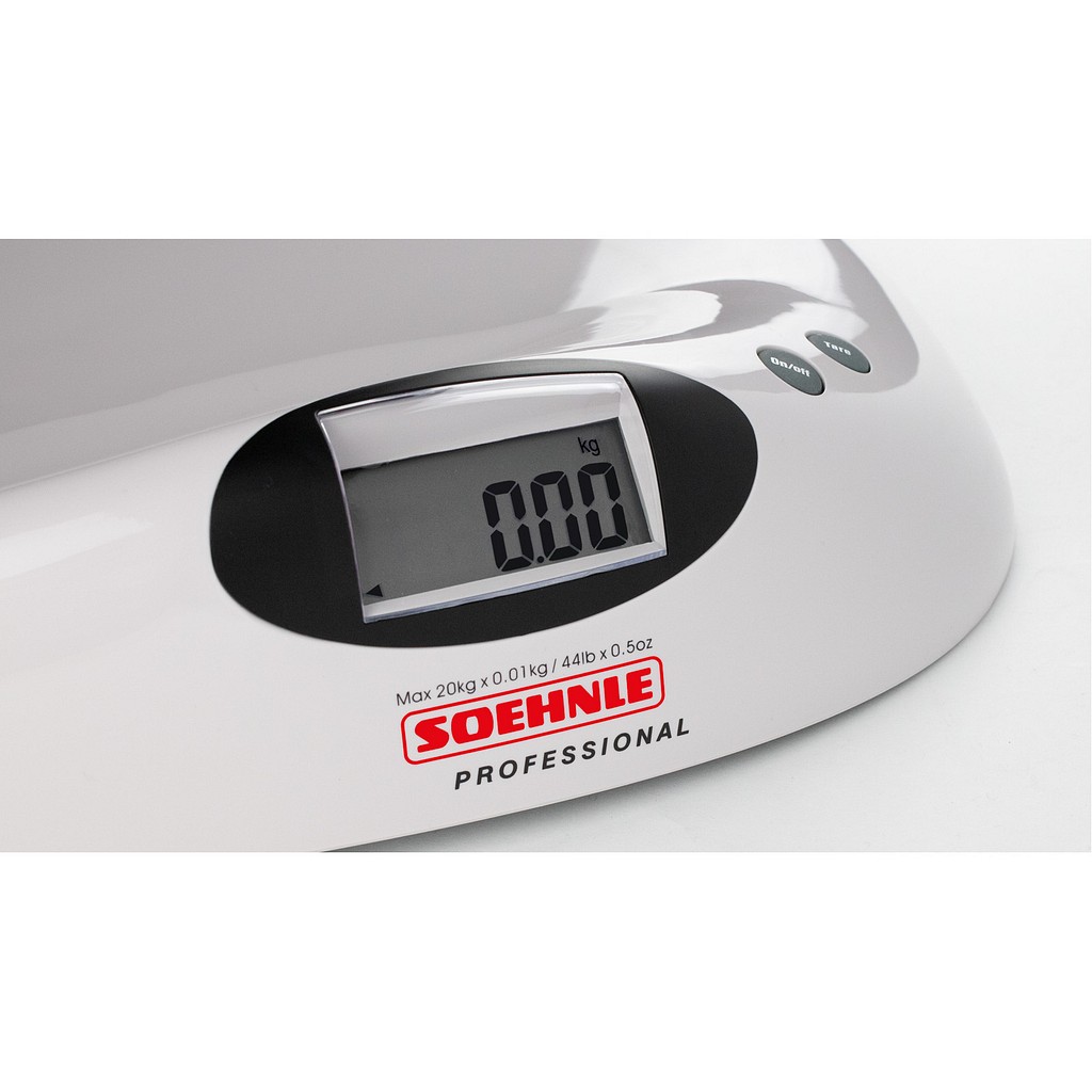 Soehnle, 8310.01 babyvægt, elektronisk, 0-20 kg. batt., 600 mm x 340 mm x 85 mm