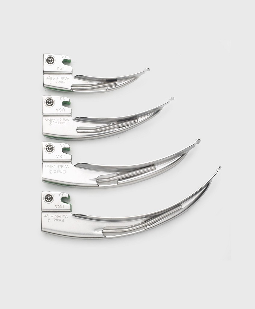 Welch Allyn, FO laryngoskopblad E- MacIntosh med fiberlys, str 1
