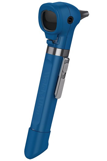 Welch Allyn, pocket LED otoskop, blå med håndtag