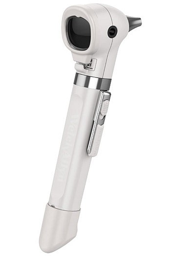 Welch Allyn, pocket LED otoskop, hvid med håndtag