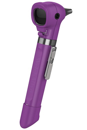 Welch Allyn, pocket LED otoskop, lilla med håndtag