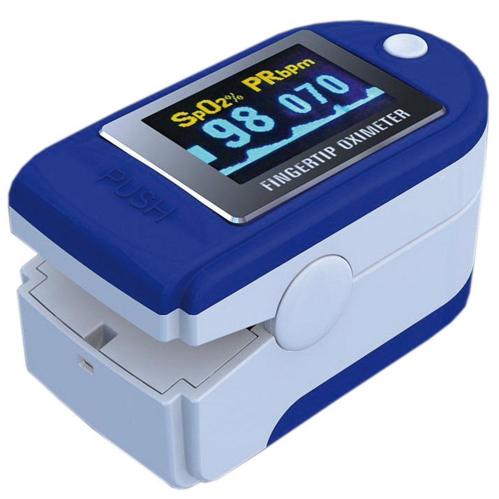 Pulsoximeter, Fingertip CMS50D, u/ alarm funktion, incl. etui