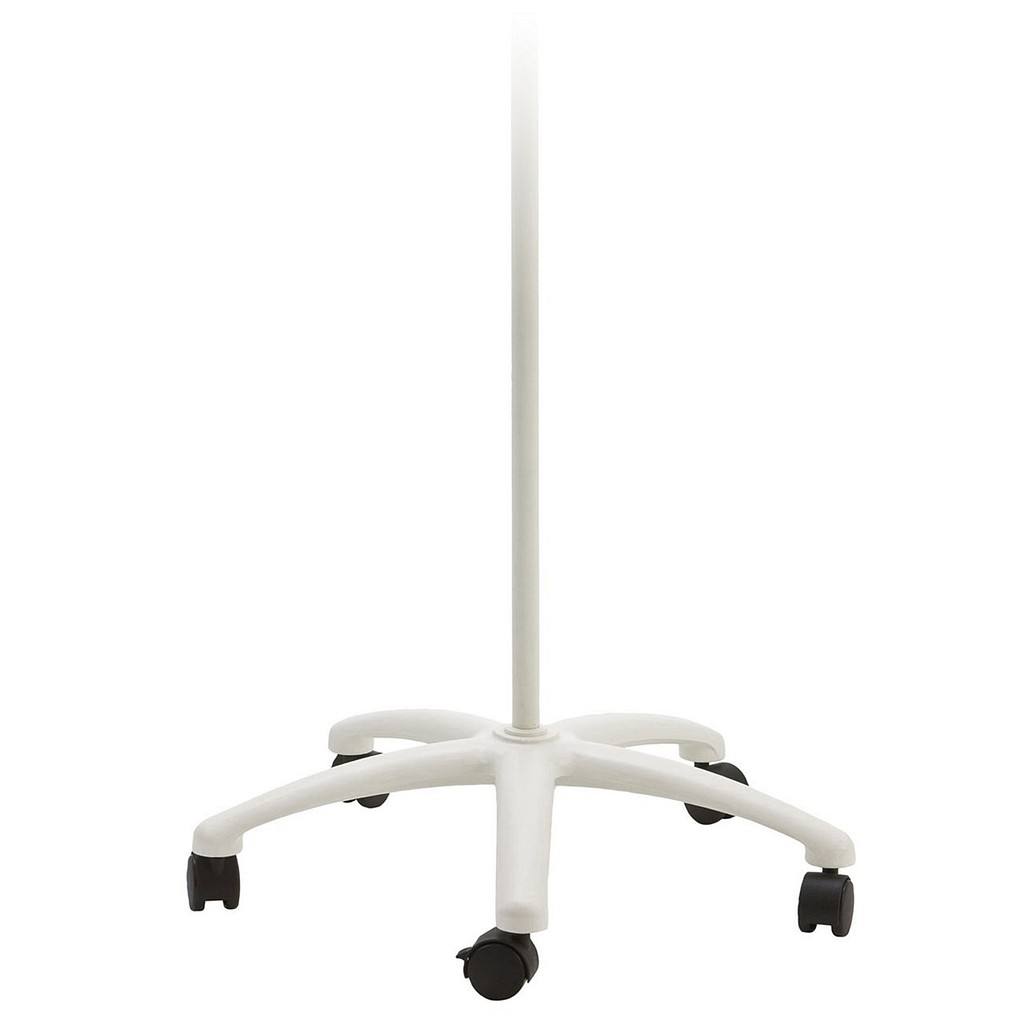 Luxo, Kørbart stativ med 5 hjul, hvid, 103 cm