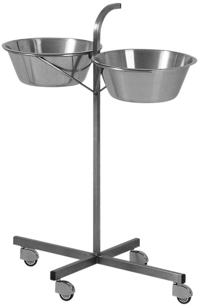 Fadstativ, dobbelt Ø 320mm, Ø75mm hjul, 2 m. bremse