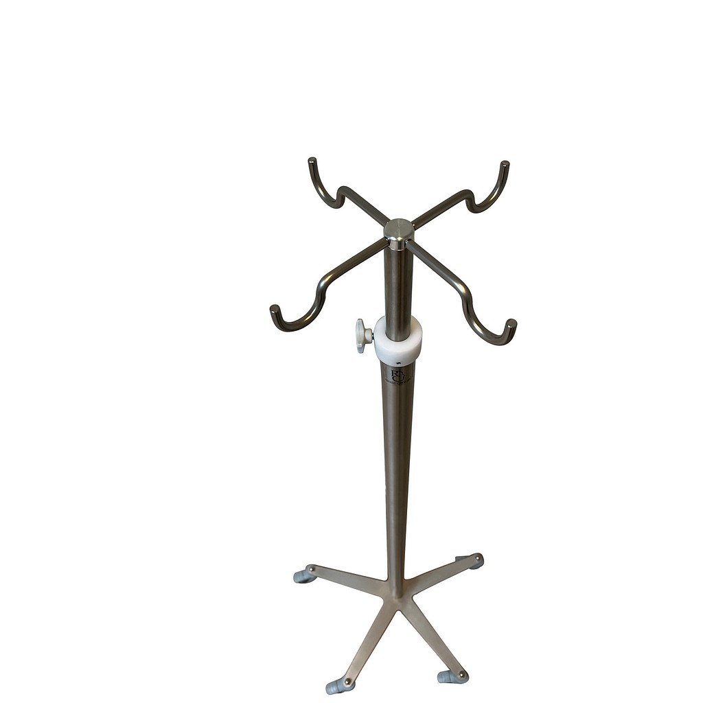 Rehab Care, dropstativ i chrom, max 100 kg, 5 hjul med bremse, 163 - 245 cm