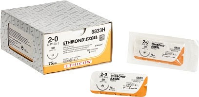 Ethicon Ethibond Excel, sutur, grøn, 2 x 70 cm, steril, 5