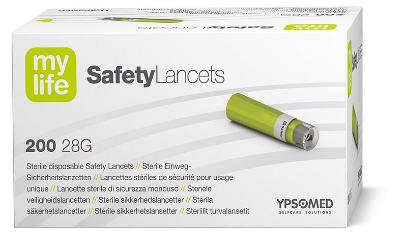 mylife Safety, engangsfingerprikker 1,5 mm, grøn, steril, 28G