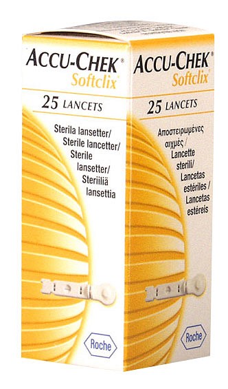 Accu-Chek Softclix, lancetter, steril, 28G