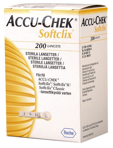 Accu-Chek Softclix, lancetter, steril, 28G
