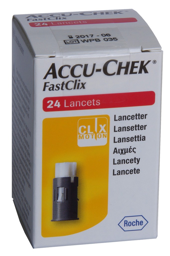 Accu-Chek FastClix, lancetter, 4 tromler med 6 stk., steril, 30G