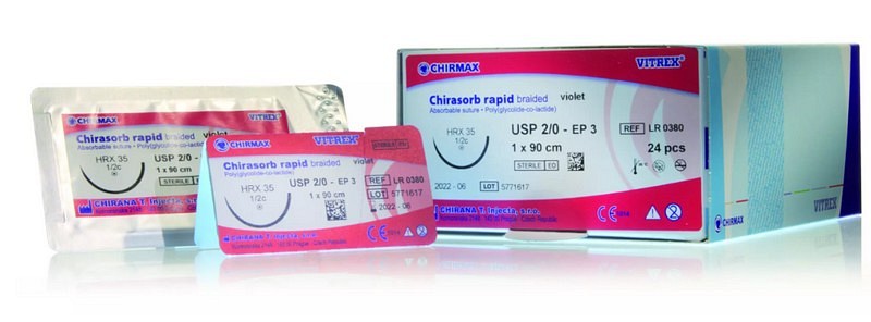 Vitrex Chirasorb rapid, sutur, natural, 75 cm, HR 22, steril, 3-0