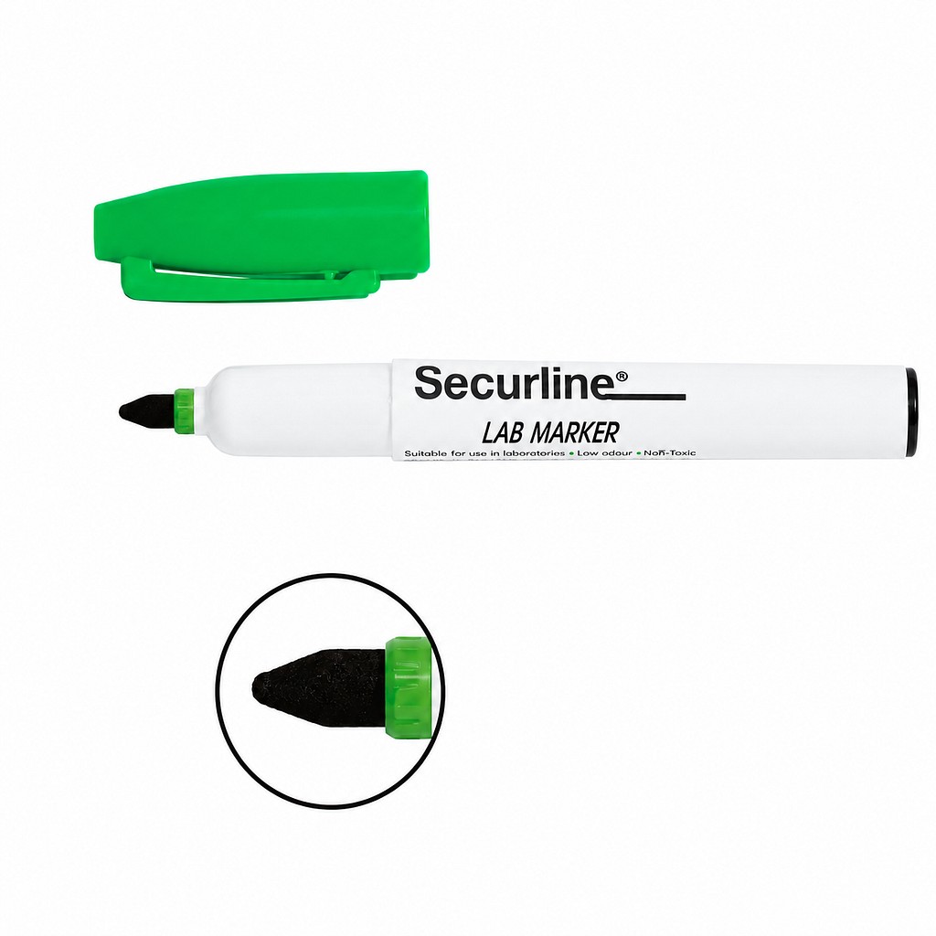 Securline, mærkepen, lab, fine tip, grøn