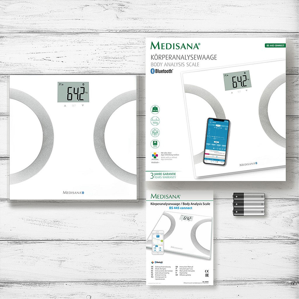 Medisana, BS 445 kropsanalyse vægt med Bluetooth