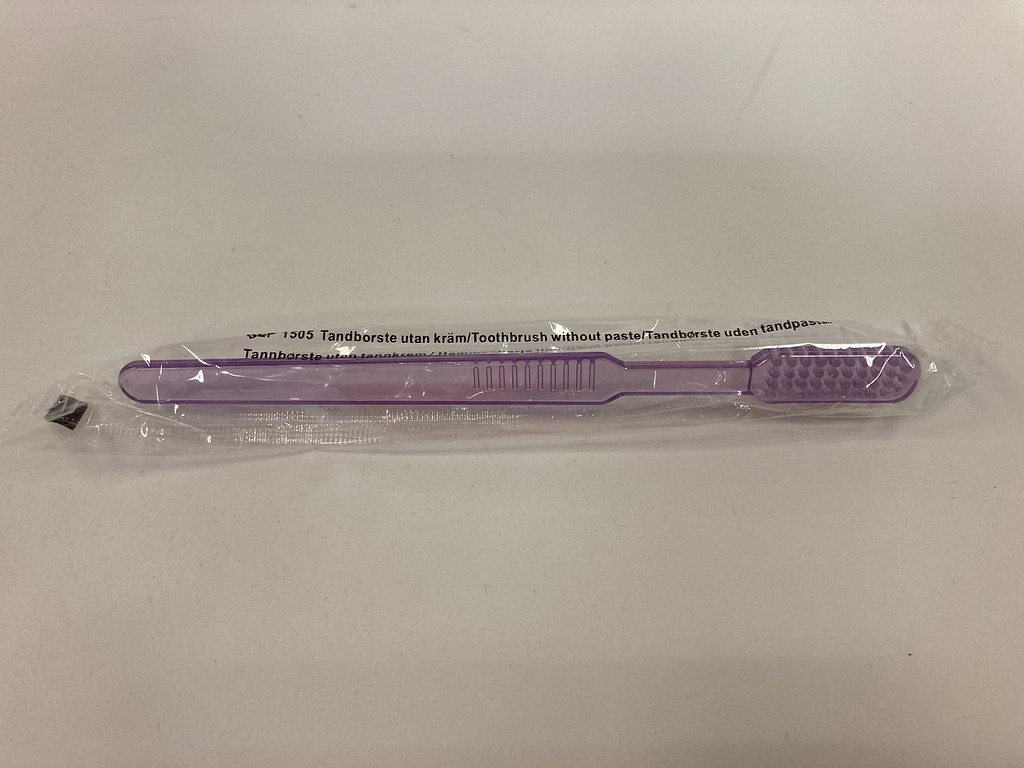 AST, Tandbørste uden tandpasta, engangs, enkeltpakket, 18 cm