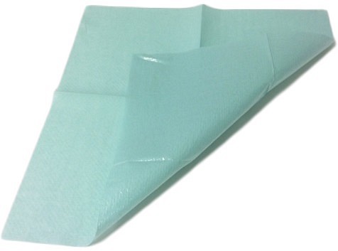 Væsketæt serviet, 1 lag papir og 0,015 mm PE, grønt, 40 cm x 40 cm