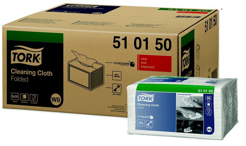 Tork Premium, alt-mulig-klud, hvid, non-woven, 510, 32 cm x 38 cm