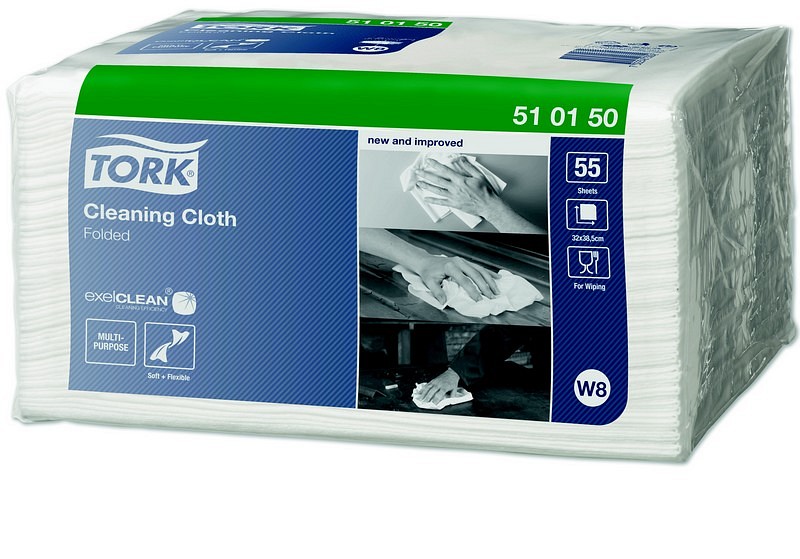Tork Premium, alt-mulig-klud, hvid, non-woven, 510, 32 cm x 38 cm