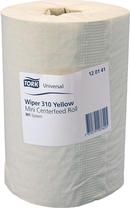 Tork Universal, aftørringsrulle, gul, mini M1, 310